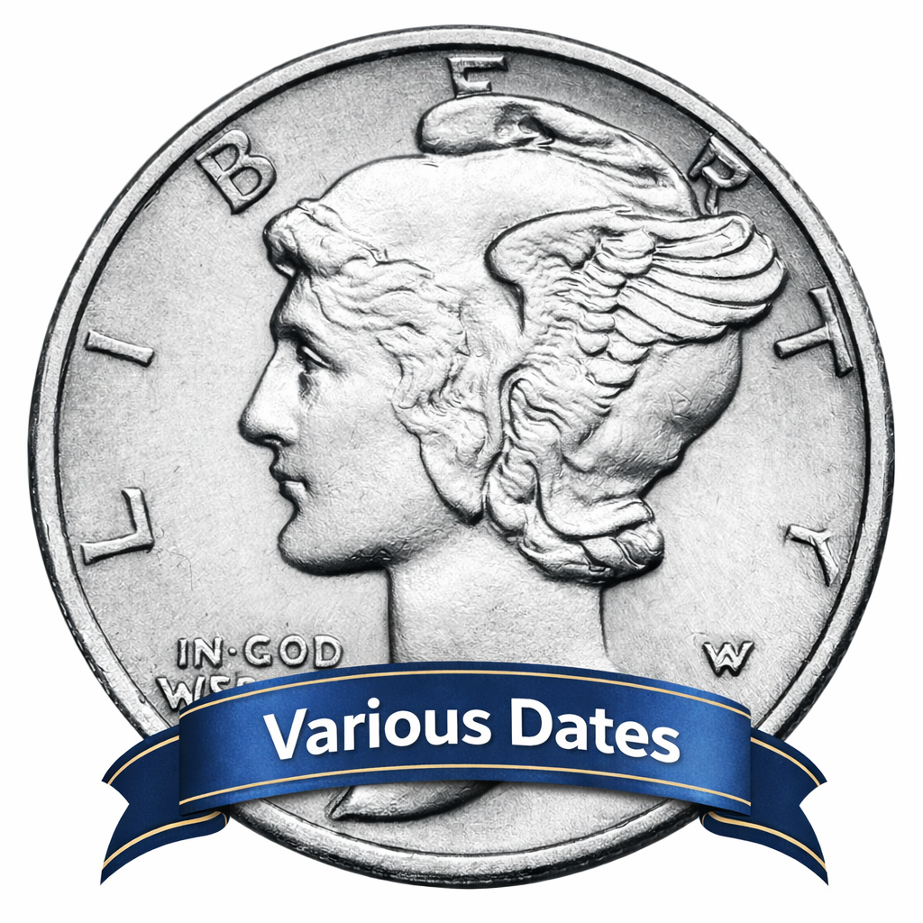 XF Mercury Dimes - Numismatic – Stackers Paradise