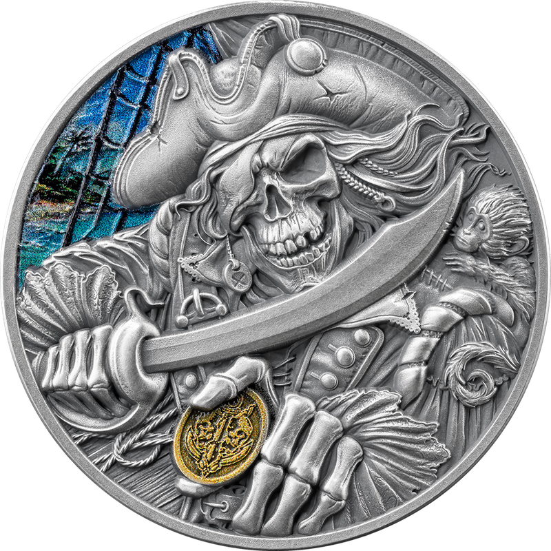 2025 Ghana Memento Mori Pirate Limited Edition 1 oz Silver Coin