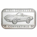 1 oz Silver Bar - Corvette Convertible (Random Model Year) - Secondary Market