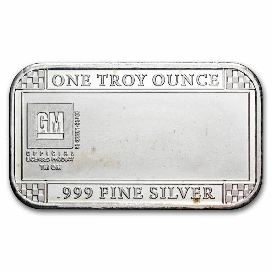 1 oz Silver Bar - Corvette Convertible (Random Model Year) - Secondary Market