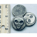 1 ozt MK BarZ 'Creepy Alien Head' Stamped Round