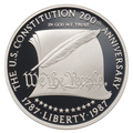 1987 Constitution Commemorative Silver Dollar w/ Complete Mint Packaging