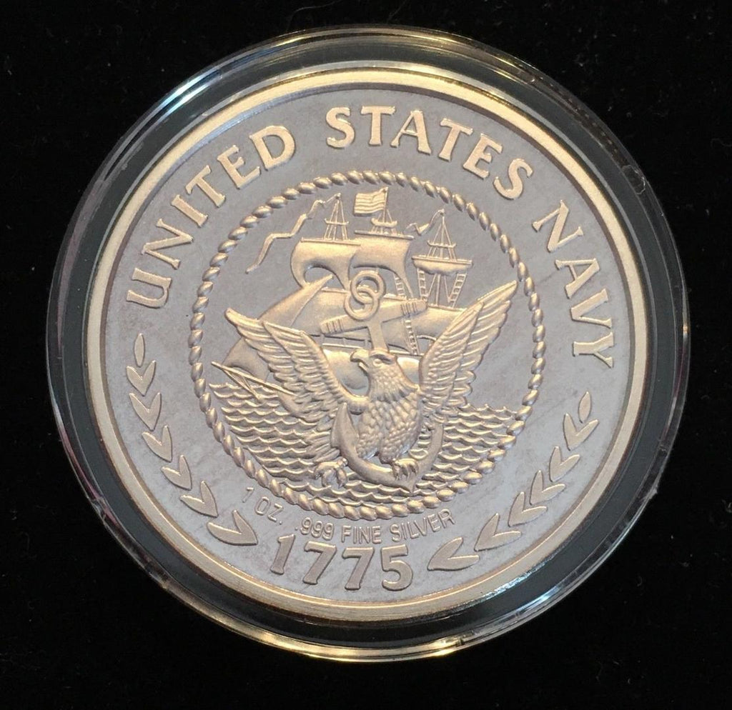 1991 Operation Desert Storm Iraq War Usa Flag Eagle Silver Clad Coin Medal