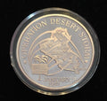 1991 Operation Desert Storm Iraq War Usa Flag Eagle Silver Clad Coin Medal