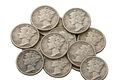 $1 Face Value Mercury Dimes - Average Circulated - Clear Date