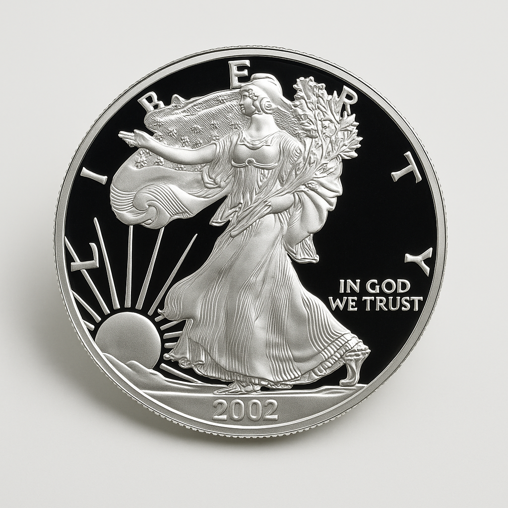 US - 2002 American Silver Eagle Proof x Original Mint Packaging