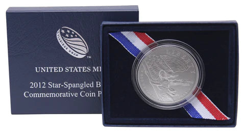 2012 Star-Spangled Banner Commemorative Silver Dollar w/ Complete Mint Packaging