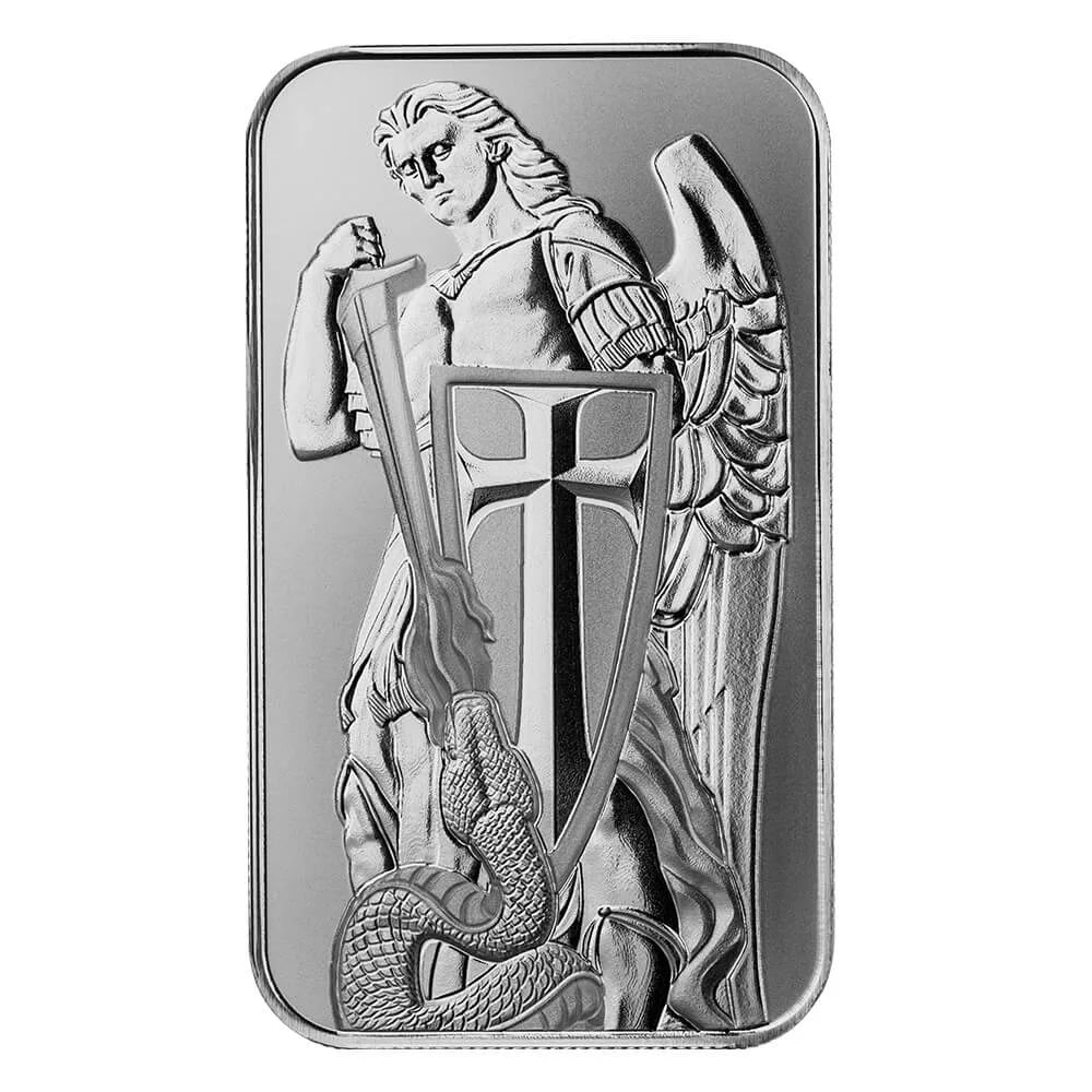 Archangel Michael - 1 Ozt .999 Fine Silver Bar