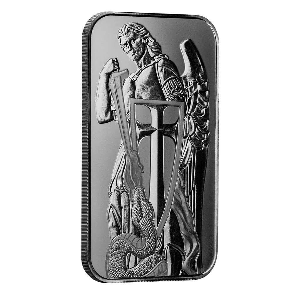 Archangel Michael - 1 Ozt .999 Fine Silver Bar