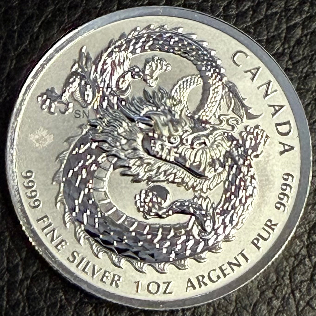 Canada - 2021 Dragon - 1 ozt .9999 Fine Silver Sovereign