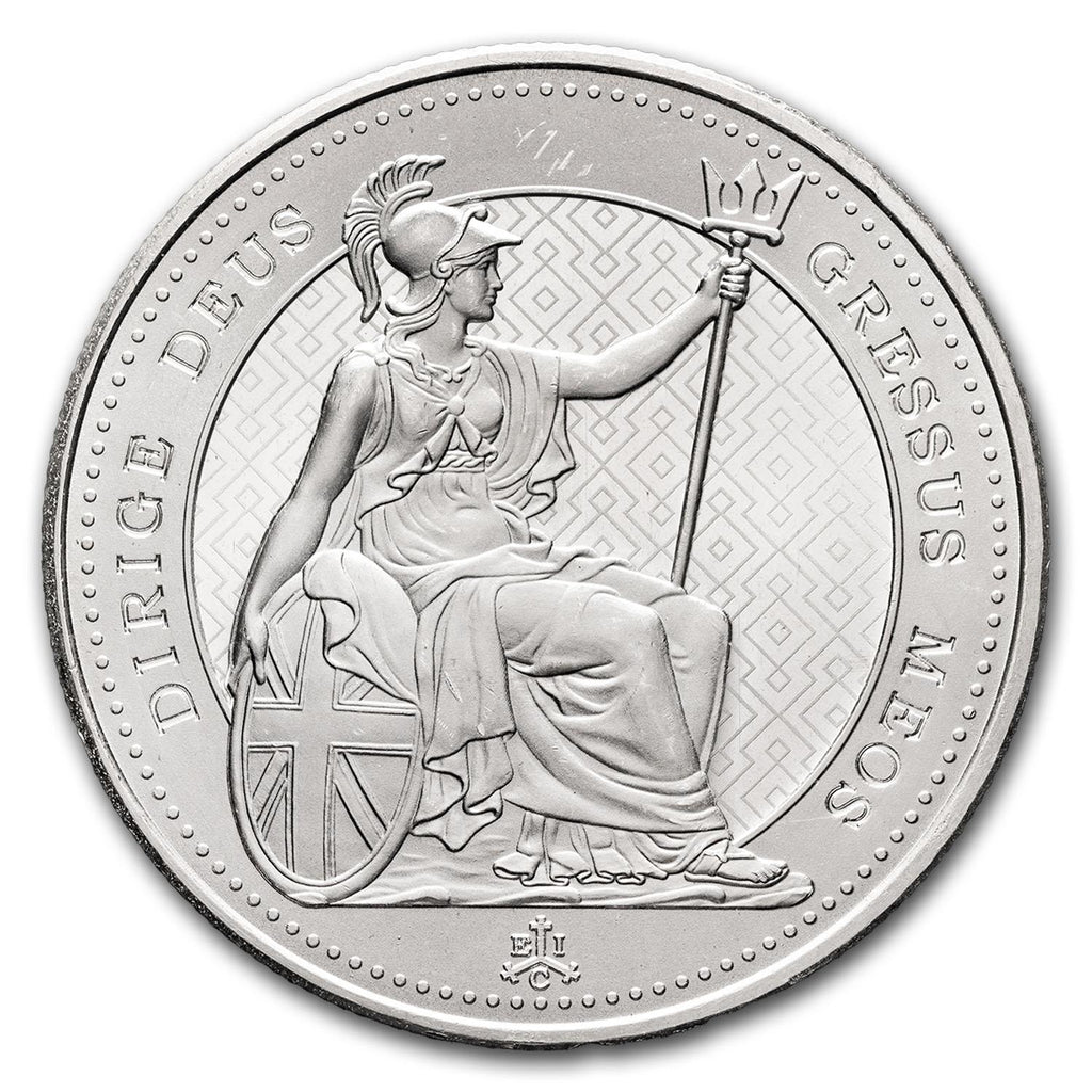St Helena - 2021 Seated Britannia - 1.25 Ozt .999 Fine Silver Sovereign