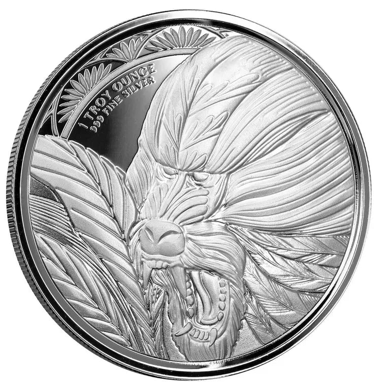 Cameroon - 2022 Mandrill - New 1 ozt .999 Fine Silver Sovereign