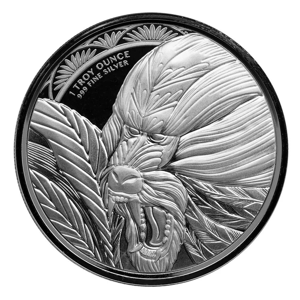 Cameroon - 2022 Mandrill - New 1 ozt .999 Fine Silver Sovereign