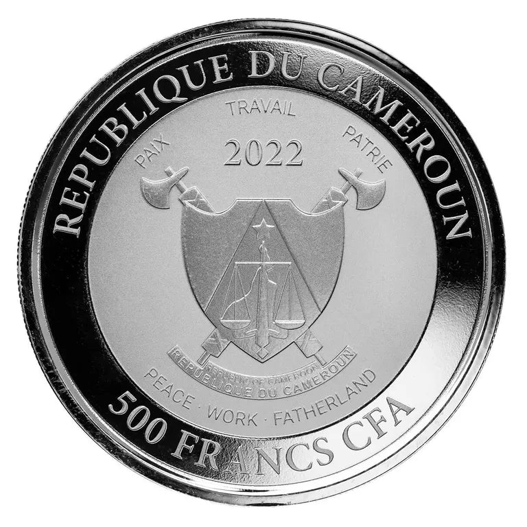 Cameroon - 2022 Mandrill - New 1 ozt .999 Fine Silver Sovereign