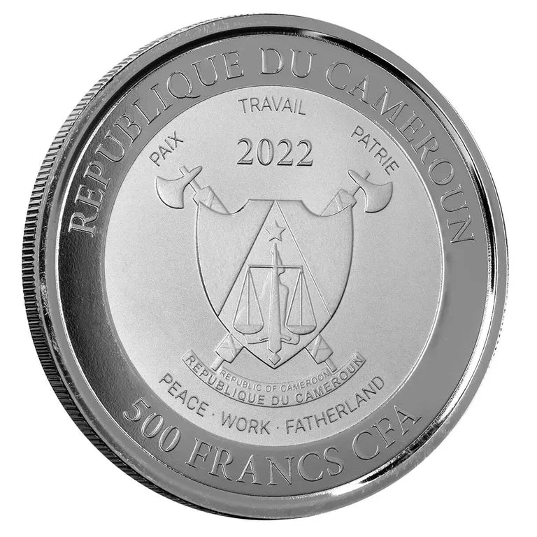Cameroon - 2022 Mandrill - New 1 ozt .999 Fine Silver Sovereign