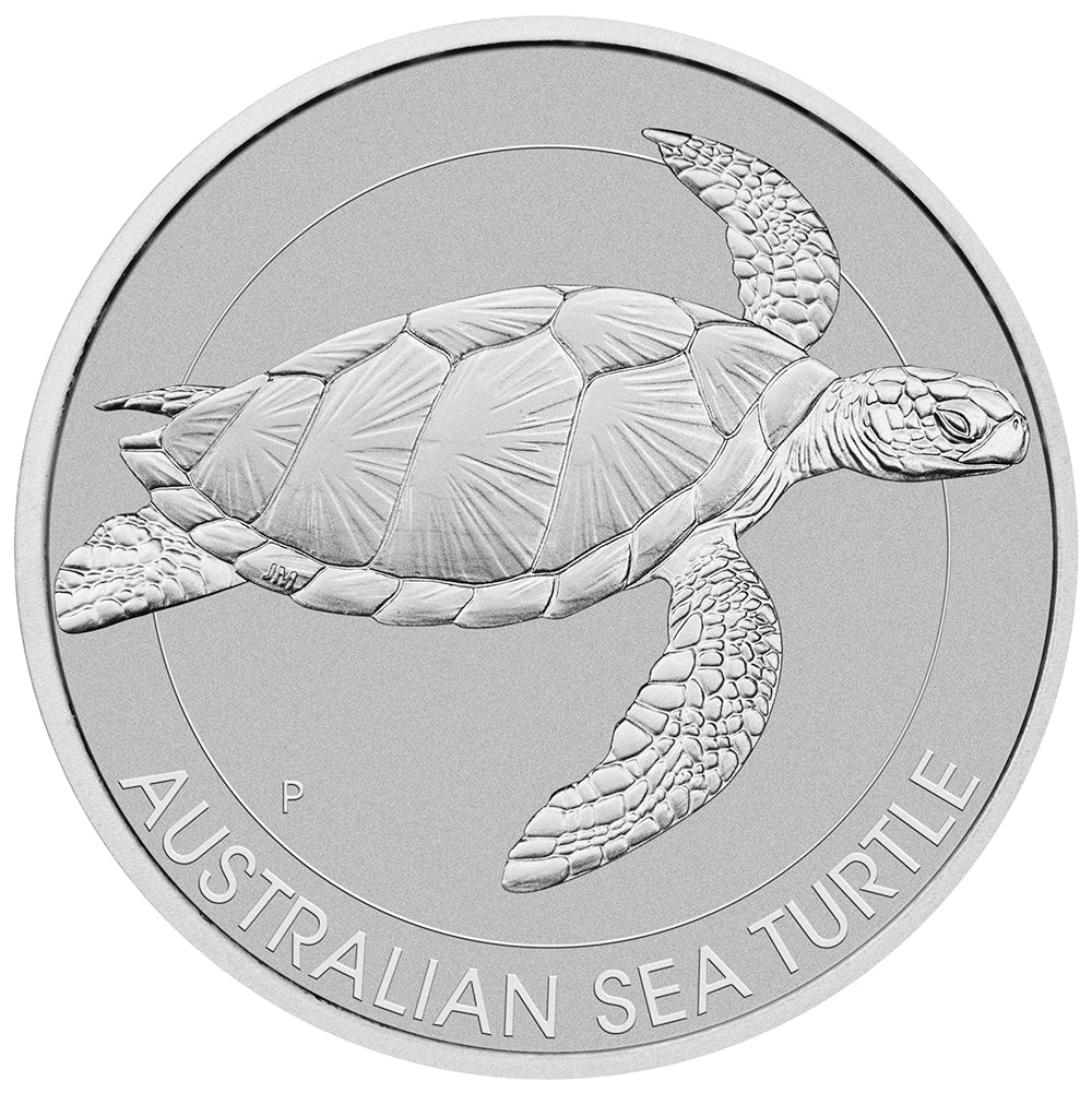 Australia - 2022 Sea Turtle- 1.5 Ozt .9999 Fine Silver Sovereign