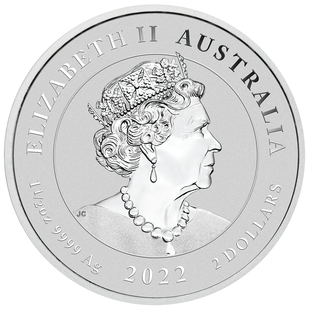 Australia - 2022 Sea Turtle- 1.5 Ozt .9999 Fine Silver Sovereign