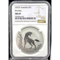 2022 Australia Brumby Horse BU 1 oz Silver Coin NGC MS 69
