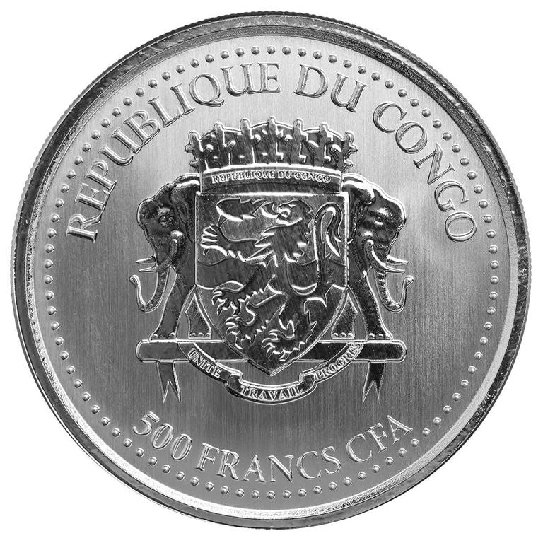 2023 Congo Silverback Gorilla - 1 Ozt .999 Fine Silver Sovereign