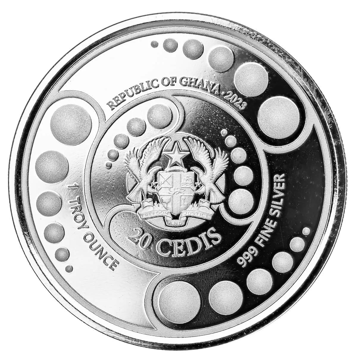 Ghana - 2023 Alien Invasion - Glow in the Dark - 1 Ozt Sovereign Plated in Black Rhodium  - New from the mint