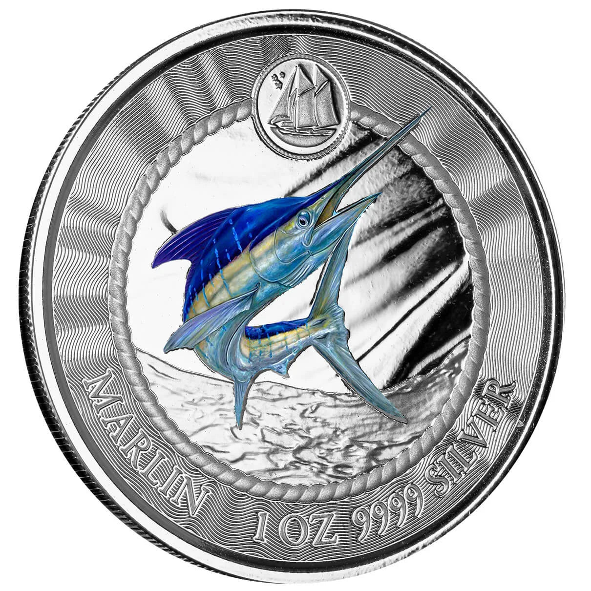 Cayman Islands - 2023 Blue Marlin - 1 Ozt Colorized Sovereign - new from the mint