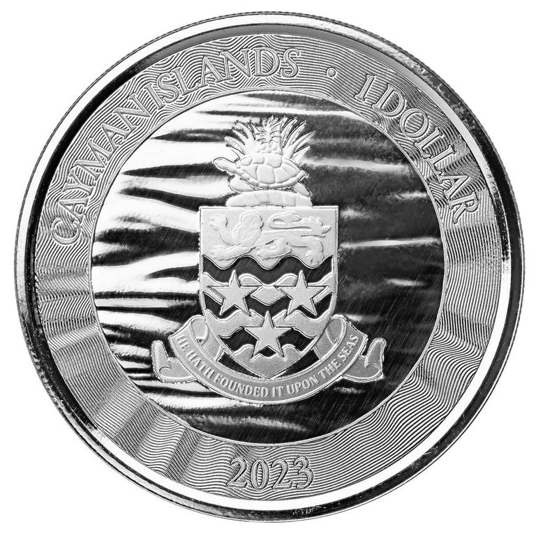 2023 Cayman Islands Stingray - 1 Ozt .999 Fine Silver Sovereign