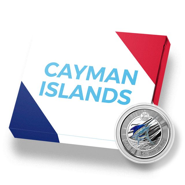 Cayman Islands - 2023 Blue Marlin - 1 Ozt Colorized Sovereign - new from the mint