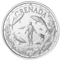 2024 Grenada Shark Diver - 1 Ozt .999 Fine Silver Sovereign