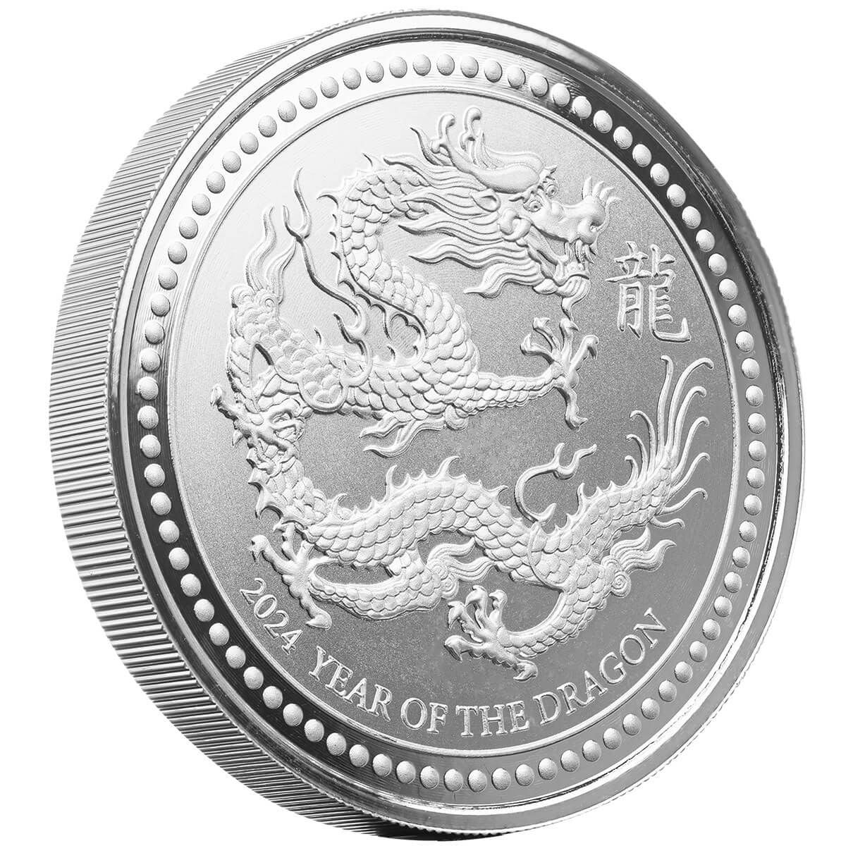 2024 Samoa - Year of the Dragon - 2 Ozt .999 Fine Silver Sovereign