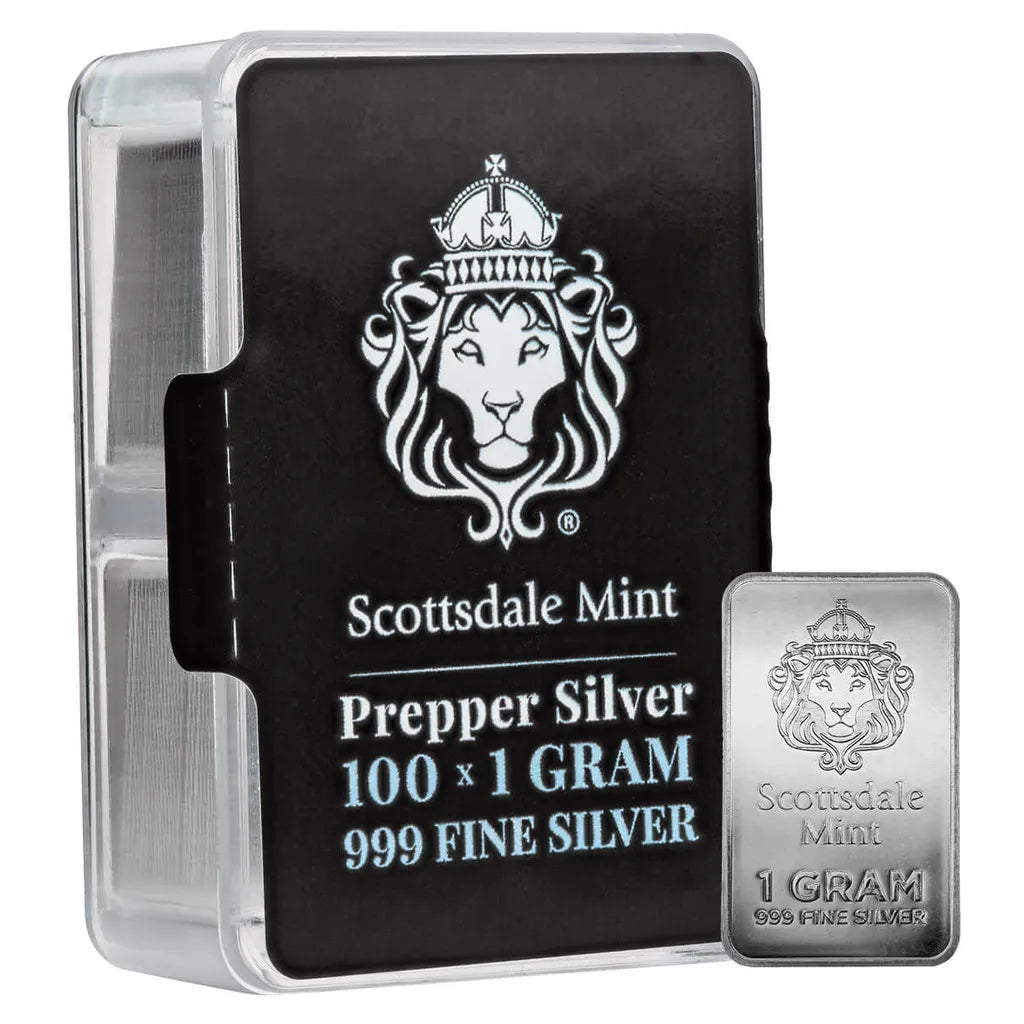 Scottsdale Prepper 100 - 1 Gram .999 Fine Silver Bars