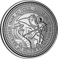 Samoa - 2024 St George and the Dragon - New 1 ozt .999 Fine Silver Sovereign