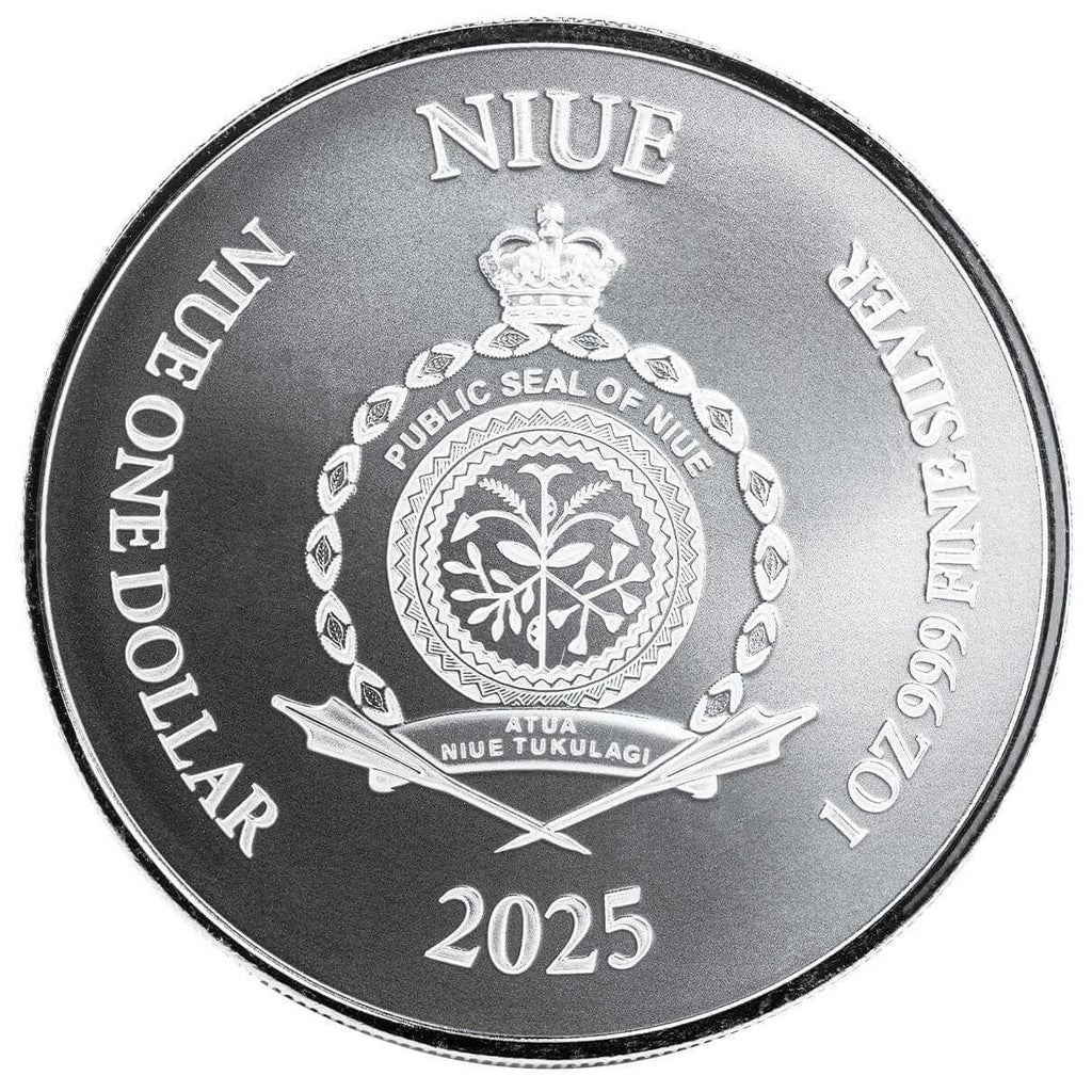2025 Niue Lady Justice - 1 Ozt .999 Fine Silver Sovereign