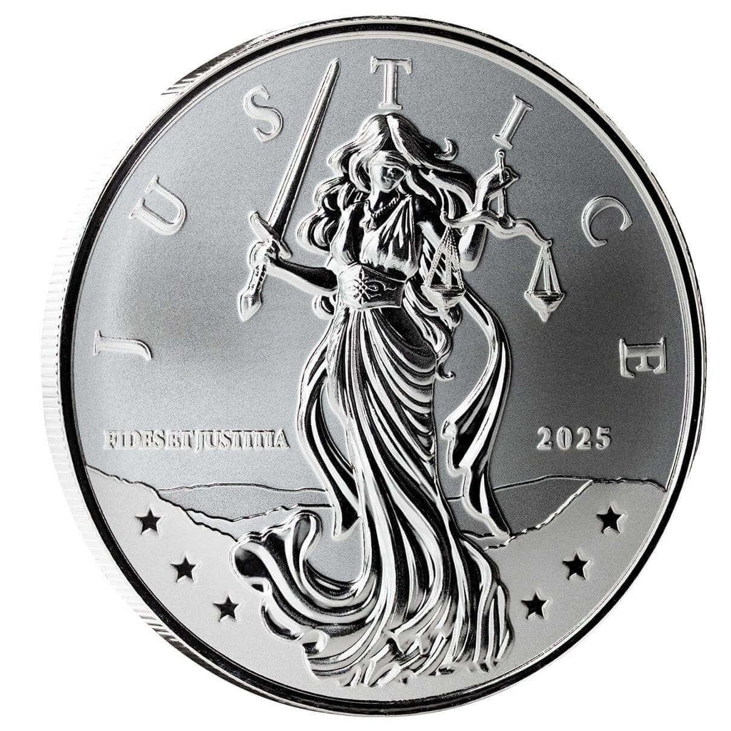 2025 Niue Lady Justice - 1 Ozt .999 Fine Silver Sovereign