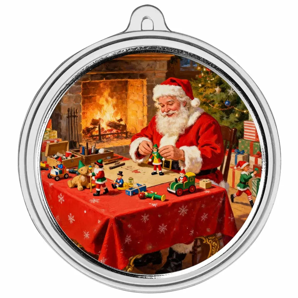 Santa’s Workshop - 1 Ozt .999 Fine Silver Colorized Round
