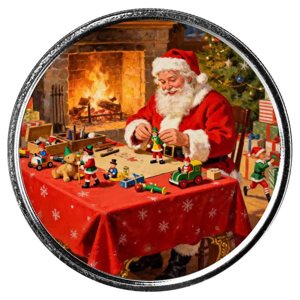 Santa’s Workshop - 1 Ozt .999 Fine Silver Colorized Round