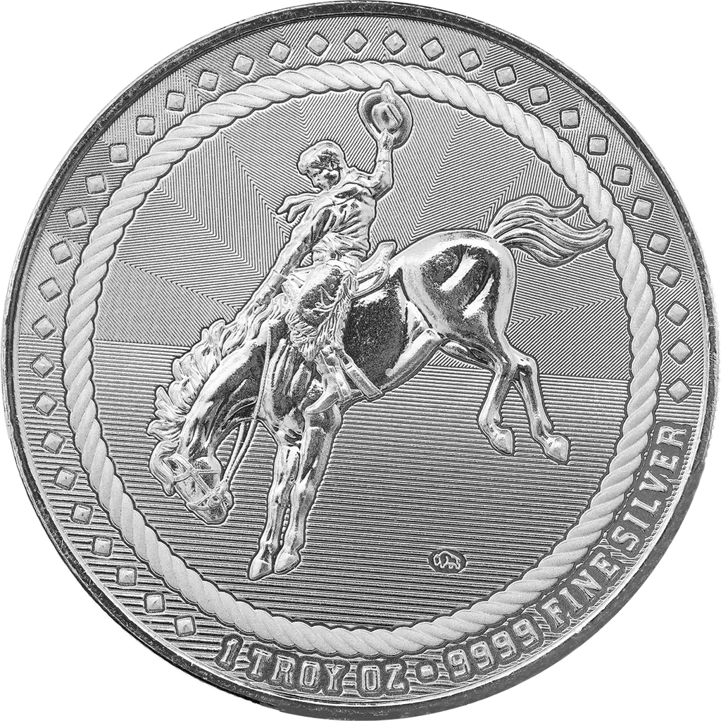 Scottsdale Cowboy with Buffalo Privy- 1 Ozt .9999 Fine Silver Round