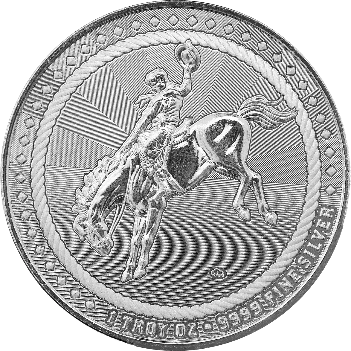 Scottsdale Cowboy with Buffalo Privy- 1 Ozt .9999 Fine Silver Round