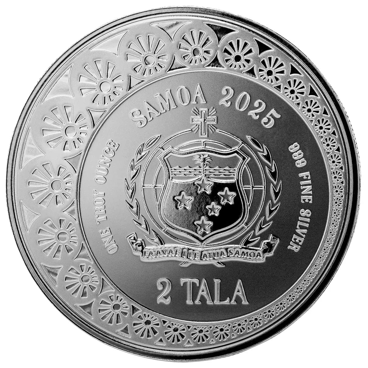 Samoa - 2025 Mermaid & Pearl - 1 Ozt .999 Fine Silver Sovereign - New from the Mint