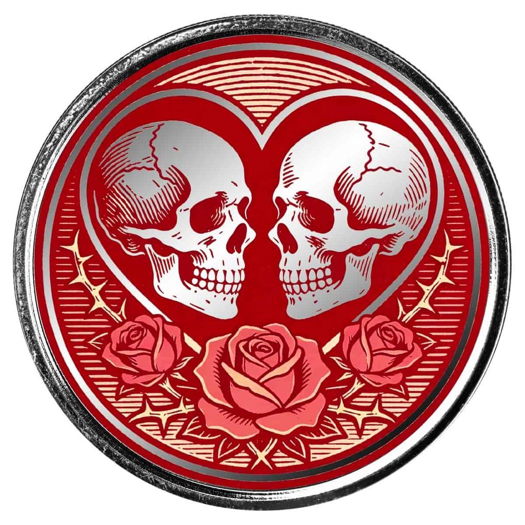 Til Death do us part - 1 Ozt .999 Fine Silver - Colorized Round