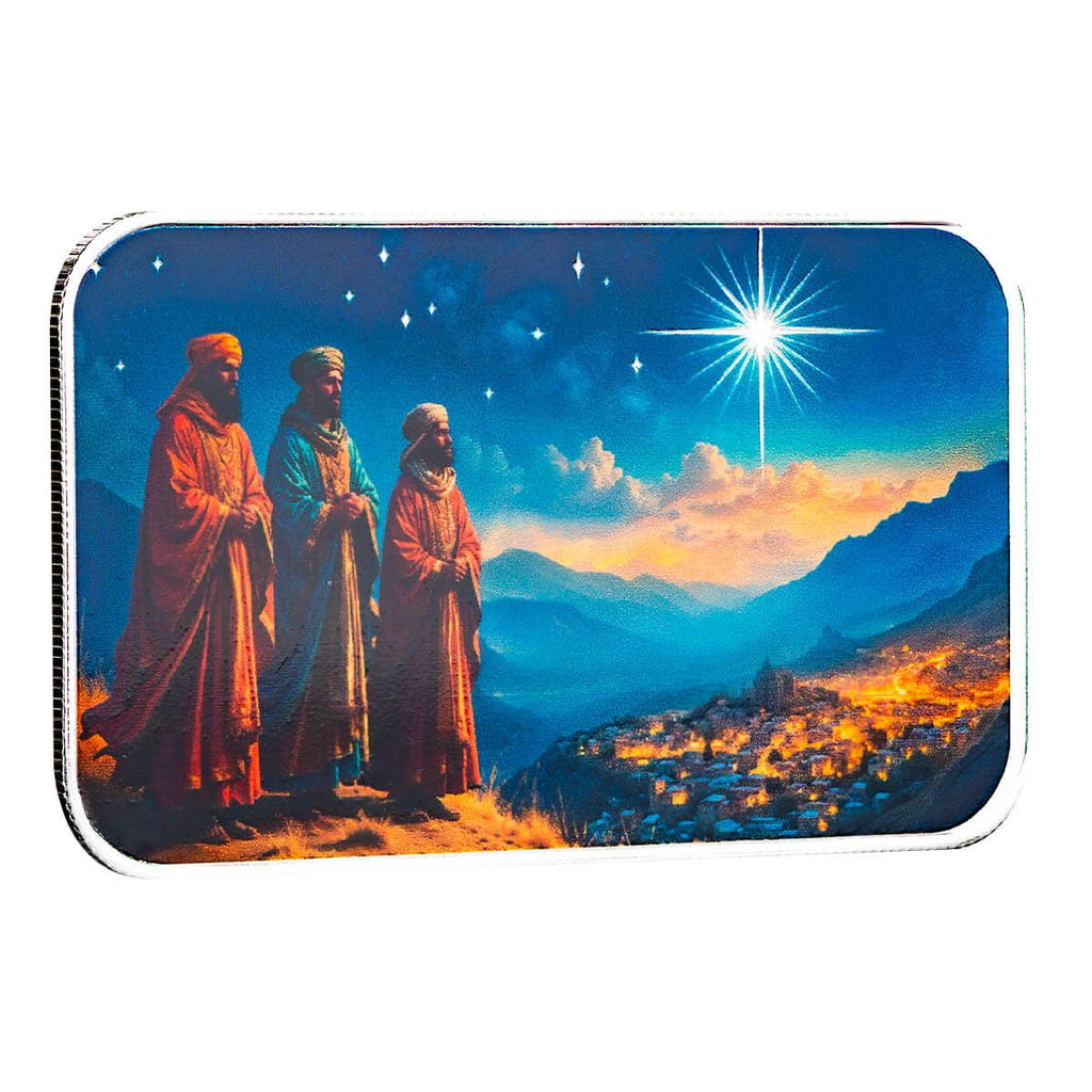The Three Wise Men’s Journey to Bethlehem - 1 Ozt .999 Fine Silver Art Bar