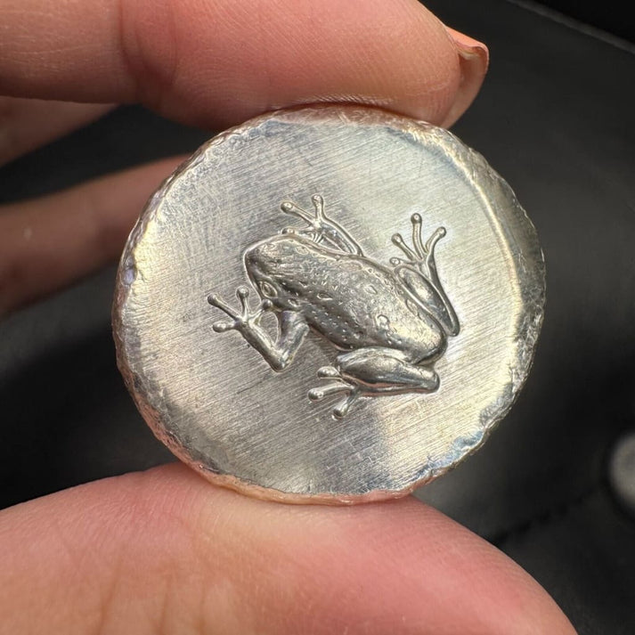 .5 Troy oz MK BarZ 'Froggy' Hand Poured Round .999 FS