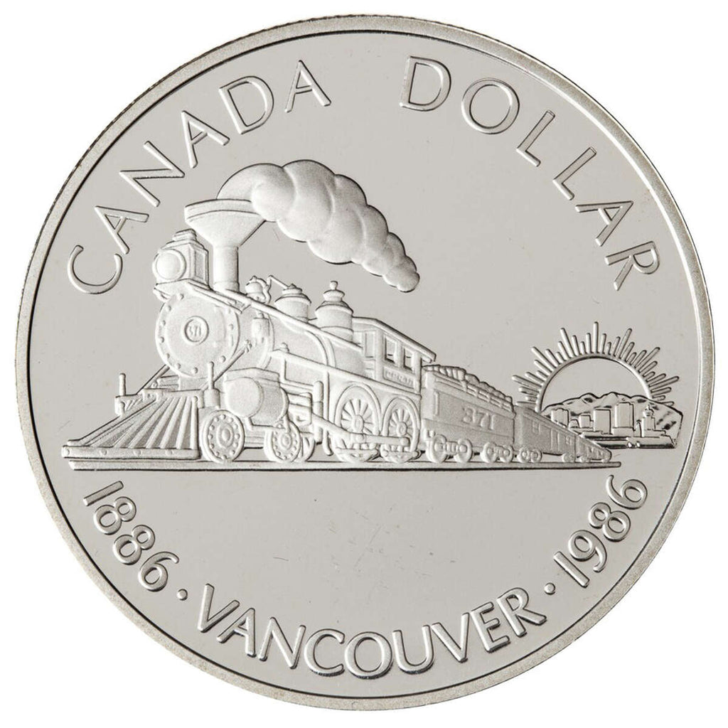 1986 Canadian $1 Transcontinental Railroad Commemorative in Original Mint Packaging