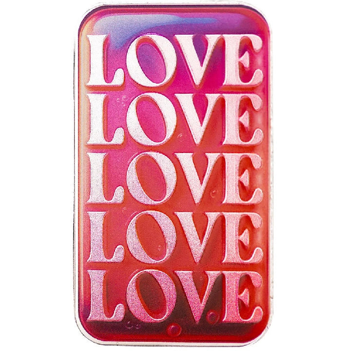 Love Love Love - 1 Ozt .999 Fine Silver - Color Bar