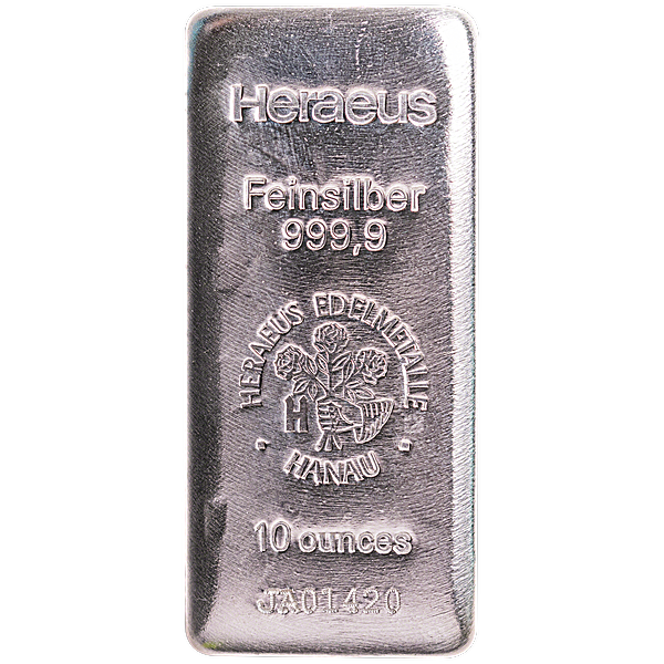 Heraeus 10oz Silver Bar