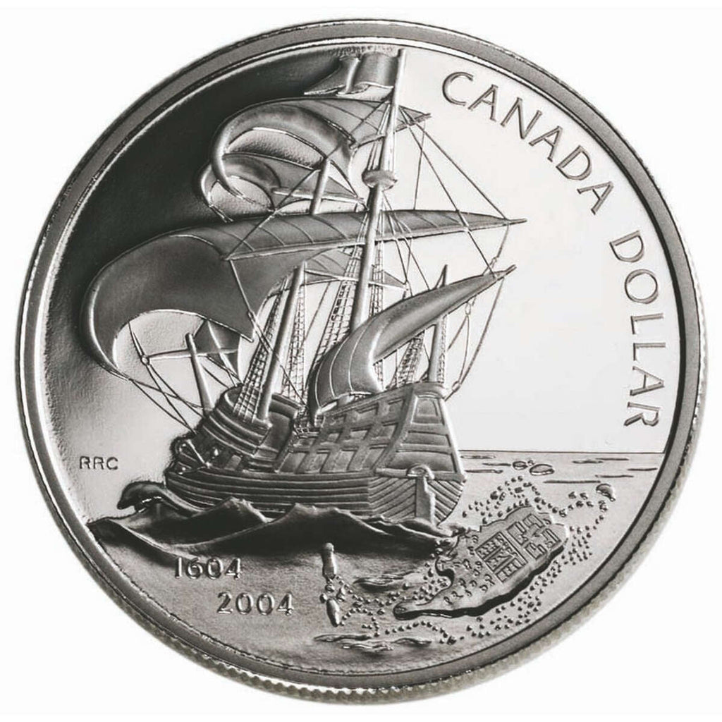 2004 Canadian $1 First French Settlement in North America Commemorative in Original Mint Packaging