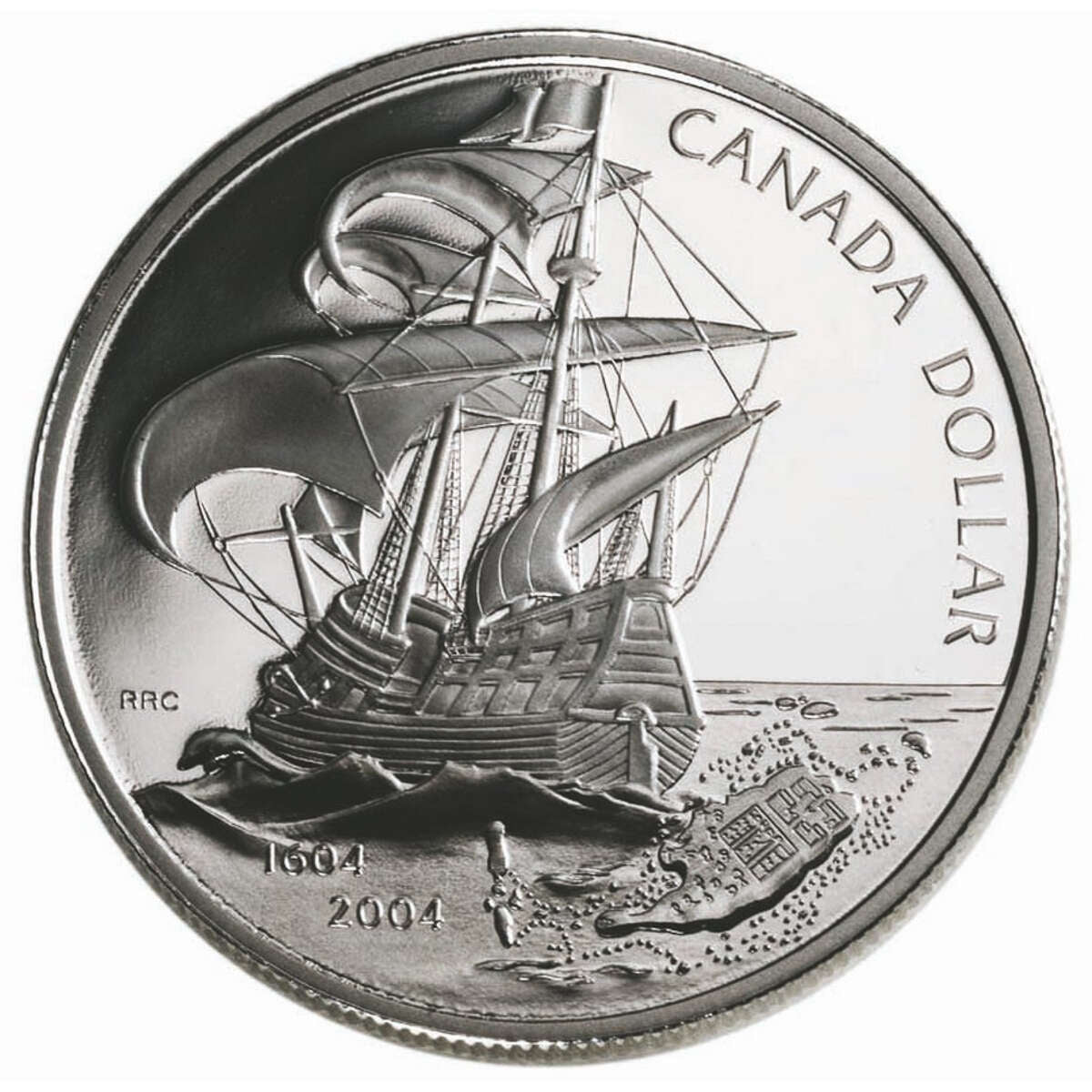 2004 Canadian $1 First French Settlement in North America Commemorative in Original Mint Packaging