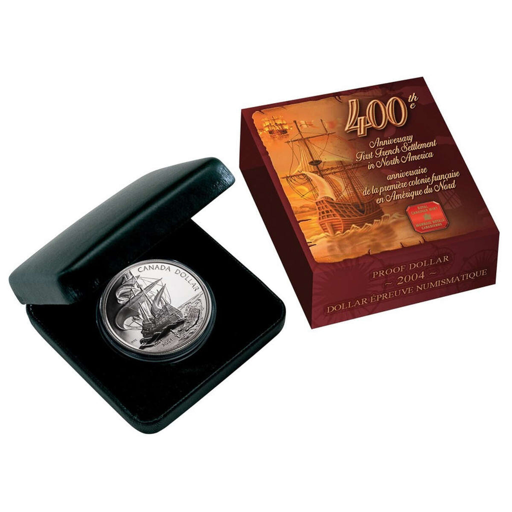 2004 Canadian $1 First French Settlement in North America Commemorative in Original Mint Packaging