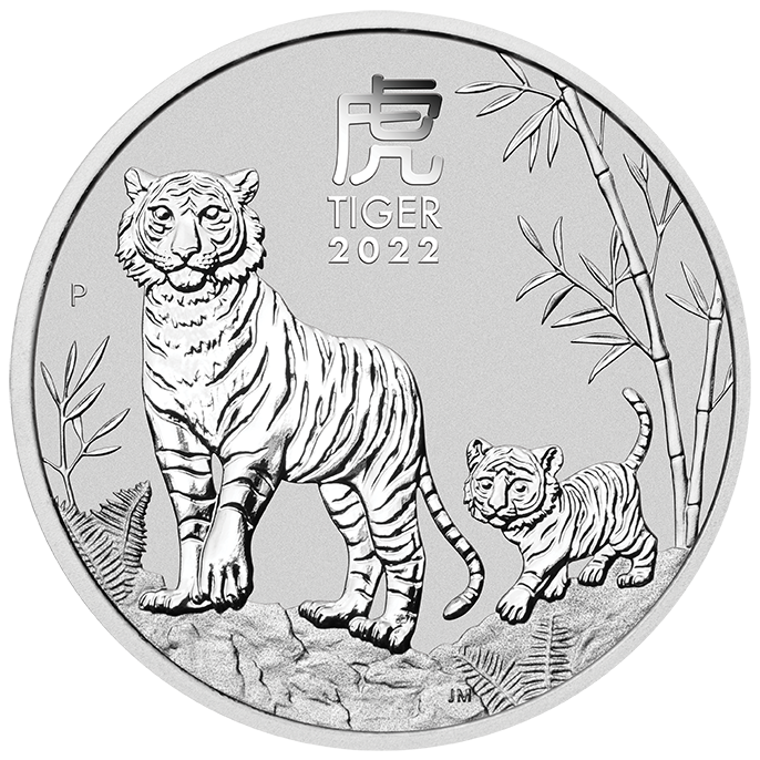 Australian - 2022 Lunar New Year Tiger - 1 ozt. .999 Fine Silver