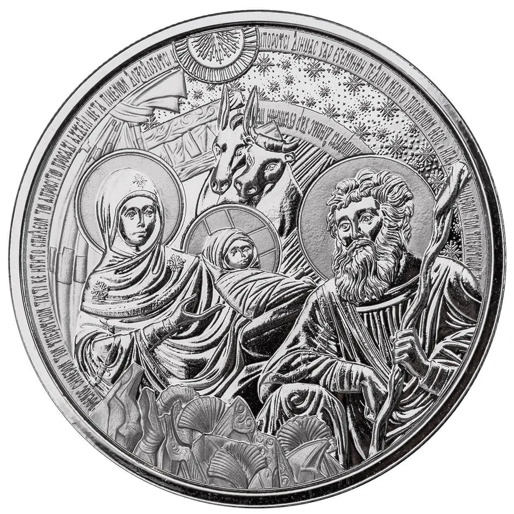 Bethlehem Manger Nativity - 1 Ozt .999 Fine Silver Round
