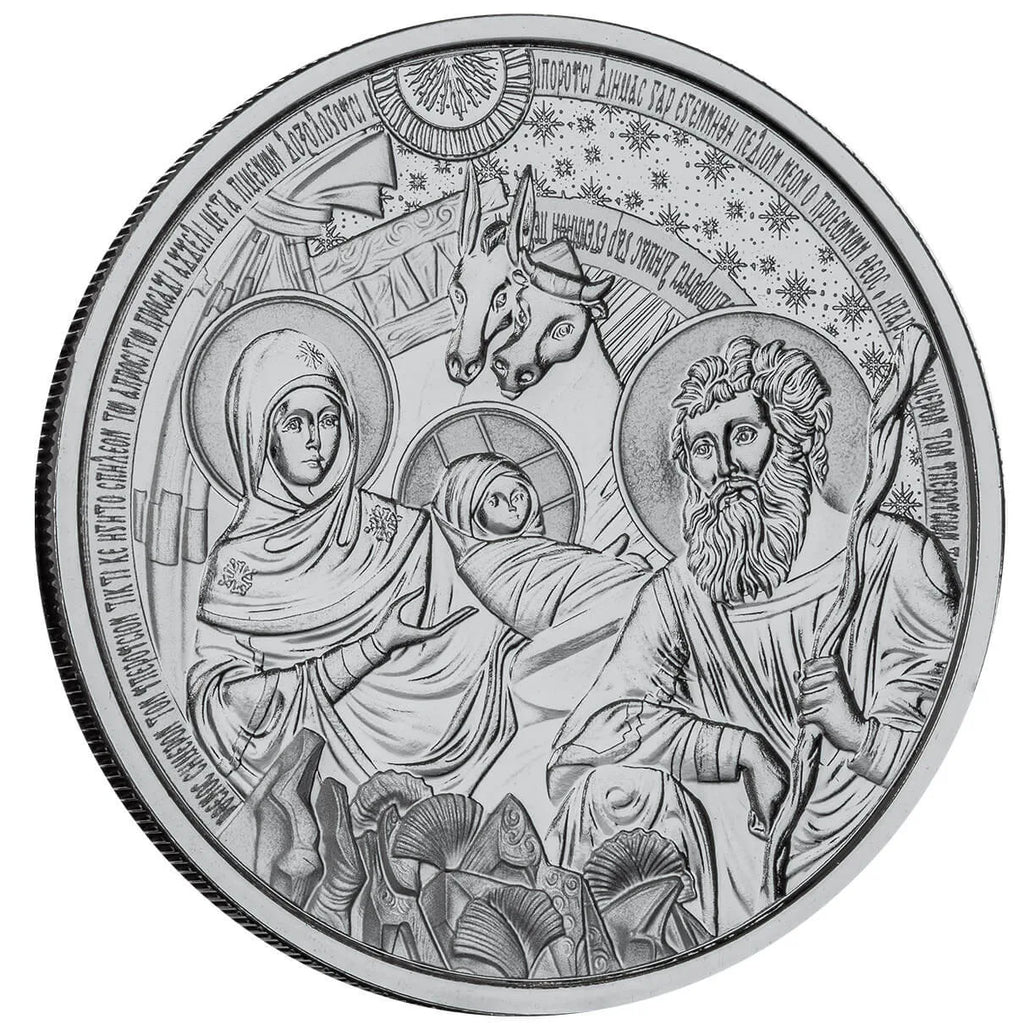 Bethlehem Manger Nativity - 1 Ozt .999 Fine Silver Round